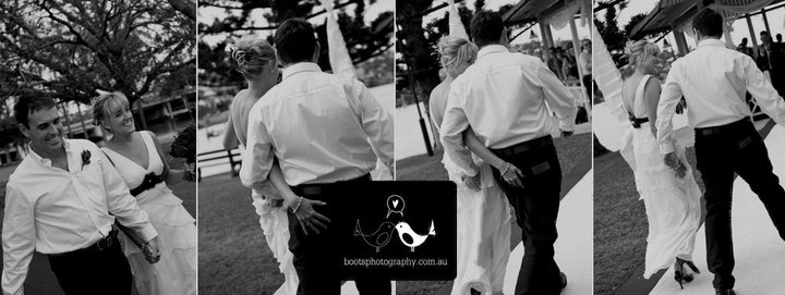 The bride and groom walked down the aisle together accompanied by the Four Weddings Australia film crew! Image: Boots Photography