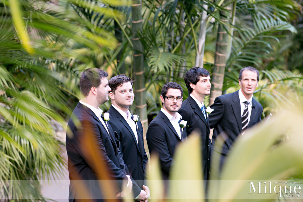 Happiness, fun, love and laughter at this Mt Coot-tha Botanical Gardens wedding with Celebrant Jamie Eastgate. Image: Milque Photography