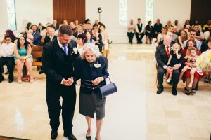 Grandma as the witness for the wedding