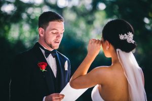 Emotional wedding ceremony